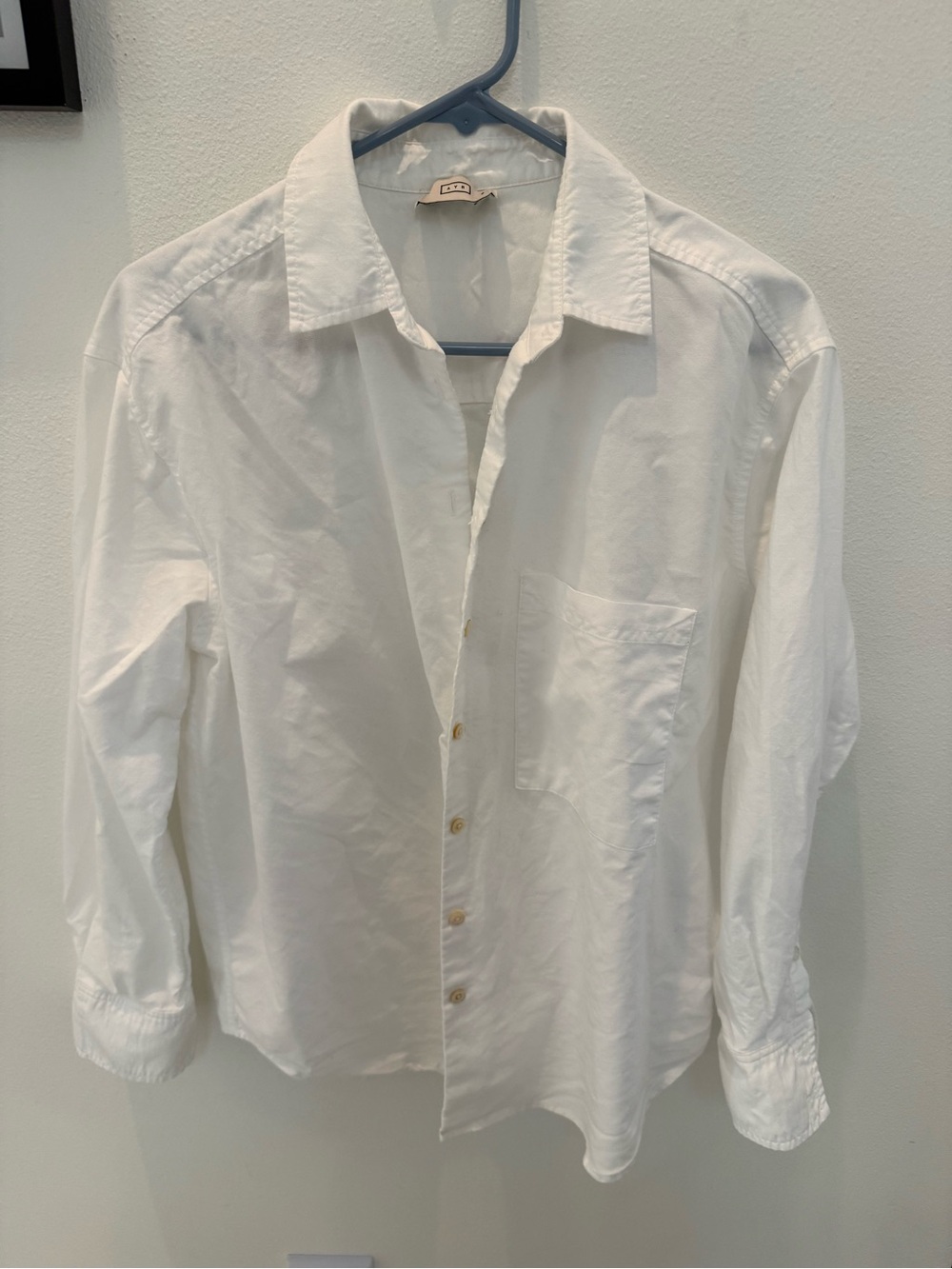 AYR White Casual Button-Down Shirt